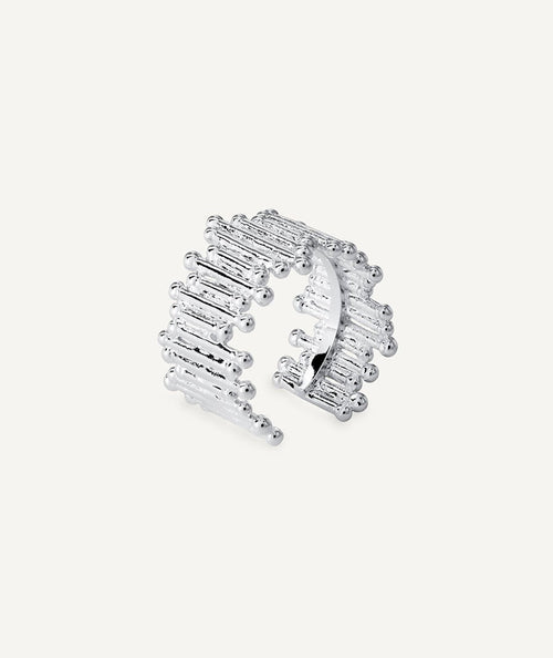 Anillo de tiras Redosa Chapado Plata de primera Ley
