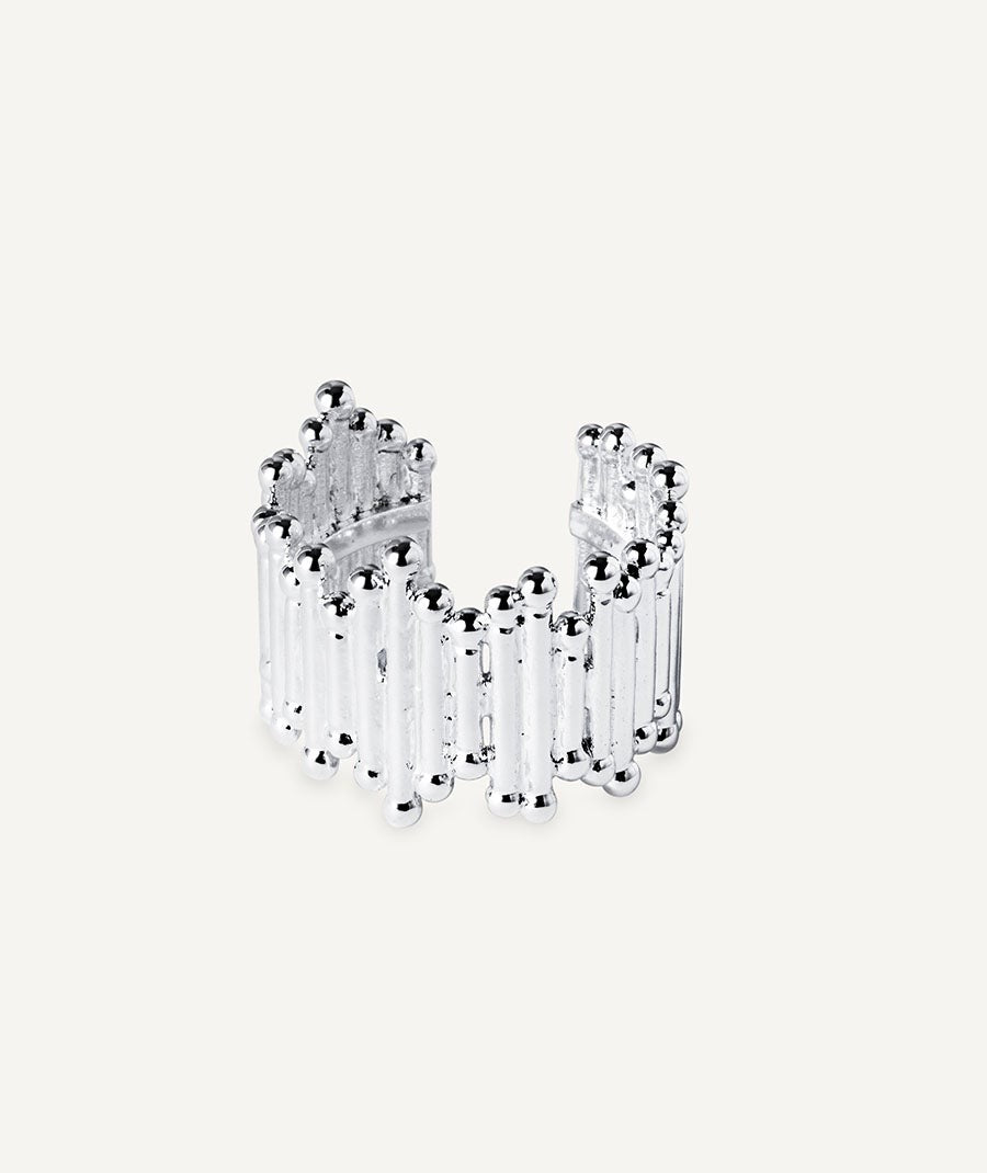 Anillo de tiras Redosa Chapado Plata de primera Ley