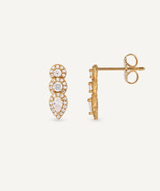 Pendientes Mary colección Signature Plata de Ley 925 Chapado Oro 18Kt circonitas