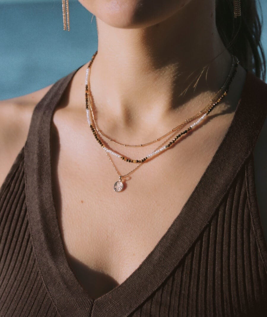 Collar Piedras Marrones