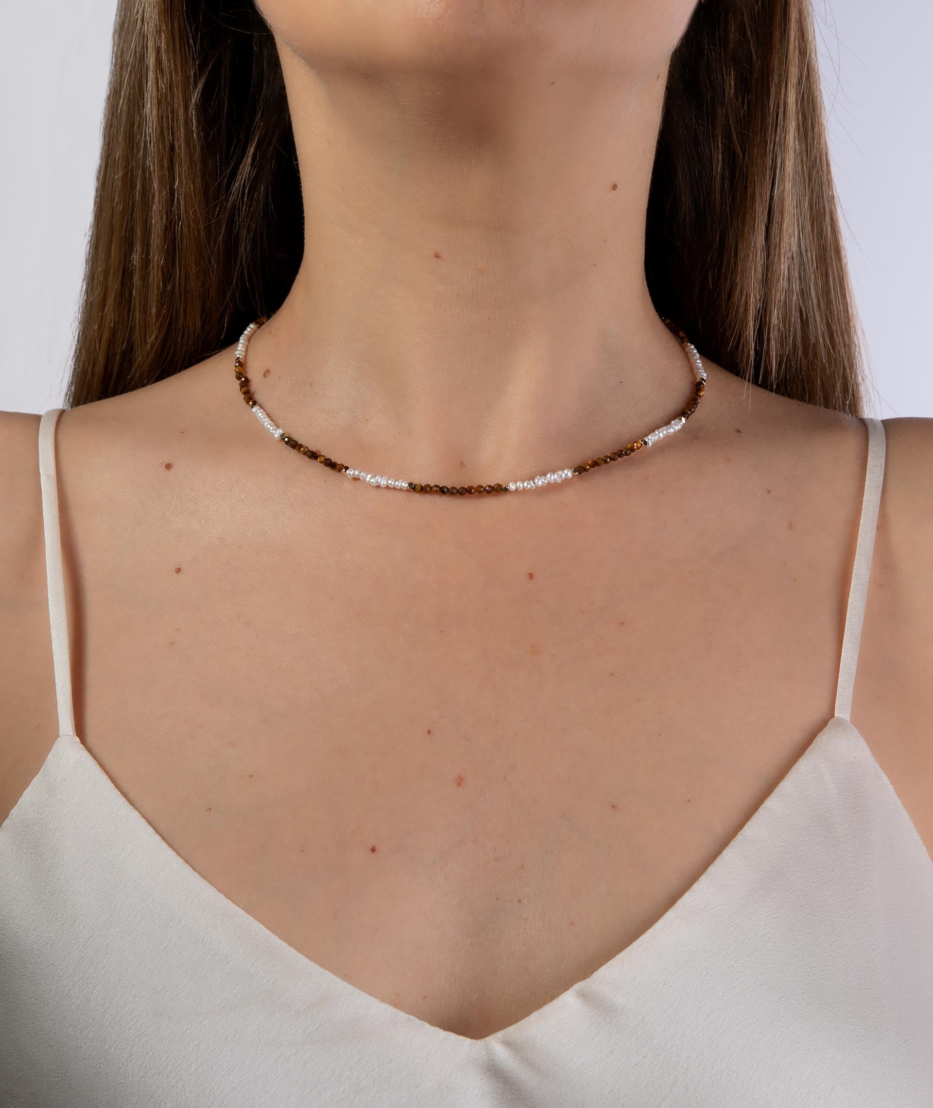 Collar Piedras Marrones