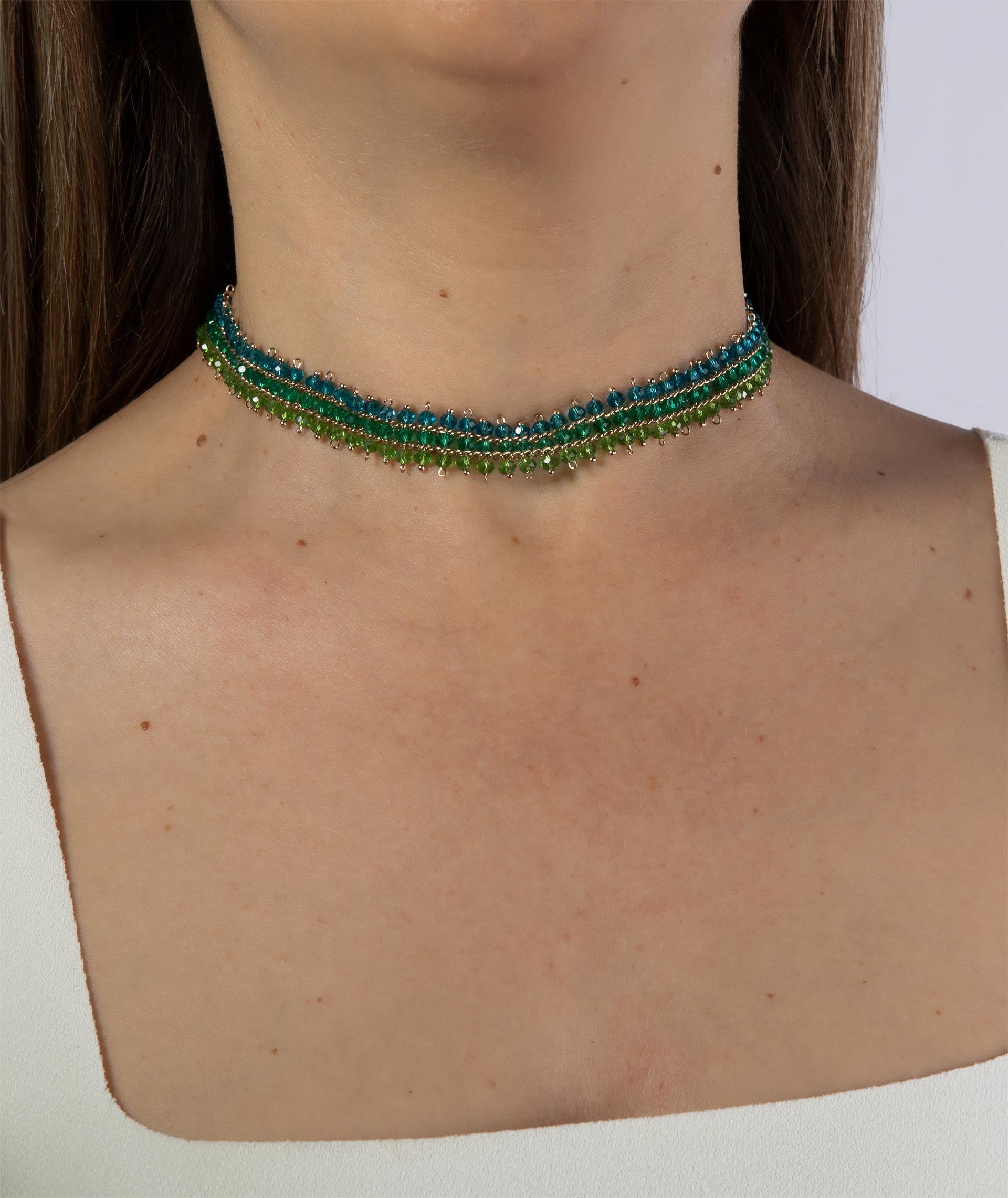 Choker Cristal Verde