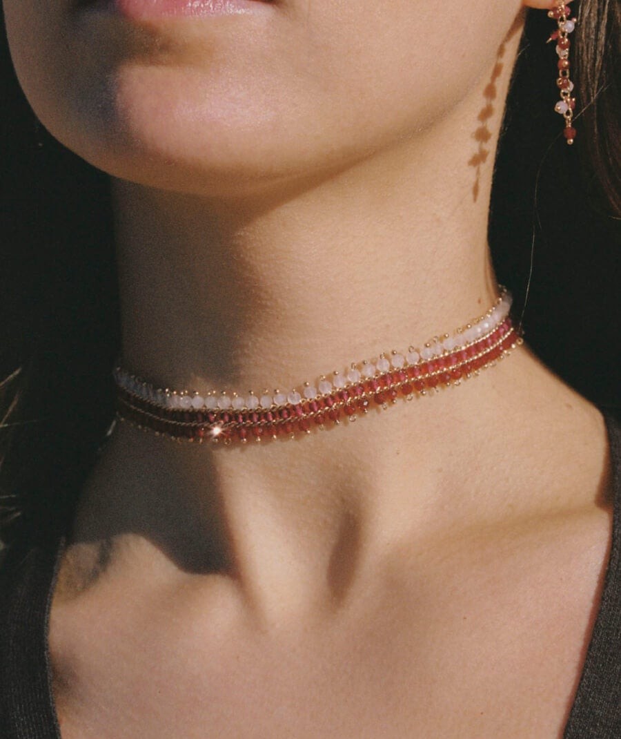Choker Cristal Rosa