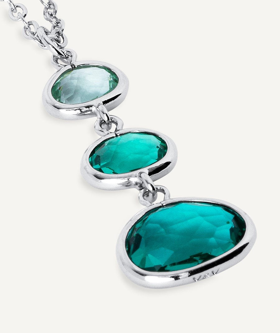 Colgante Nerea con Circonitas en tonos verdes