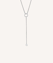 Collar Helena  Plata de Ley 925 aro con cadena colgante circonita