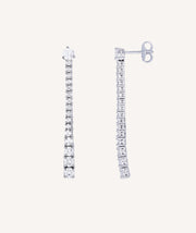 Pendientes Rania Plata de Ley 925 Chapado Platino circonitas cúbicas