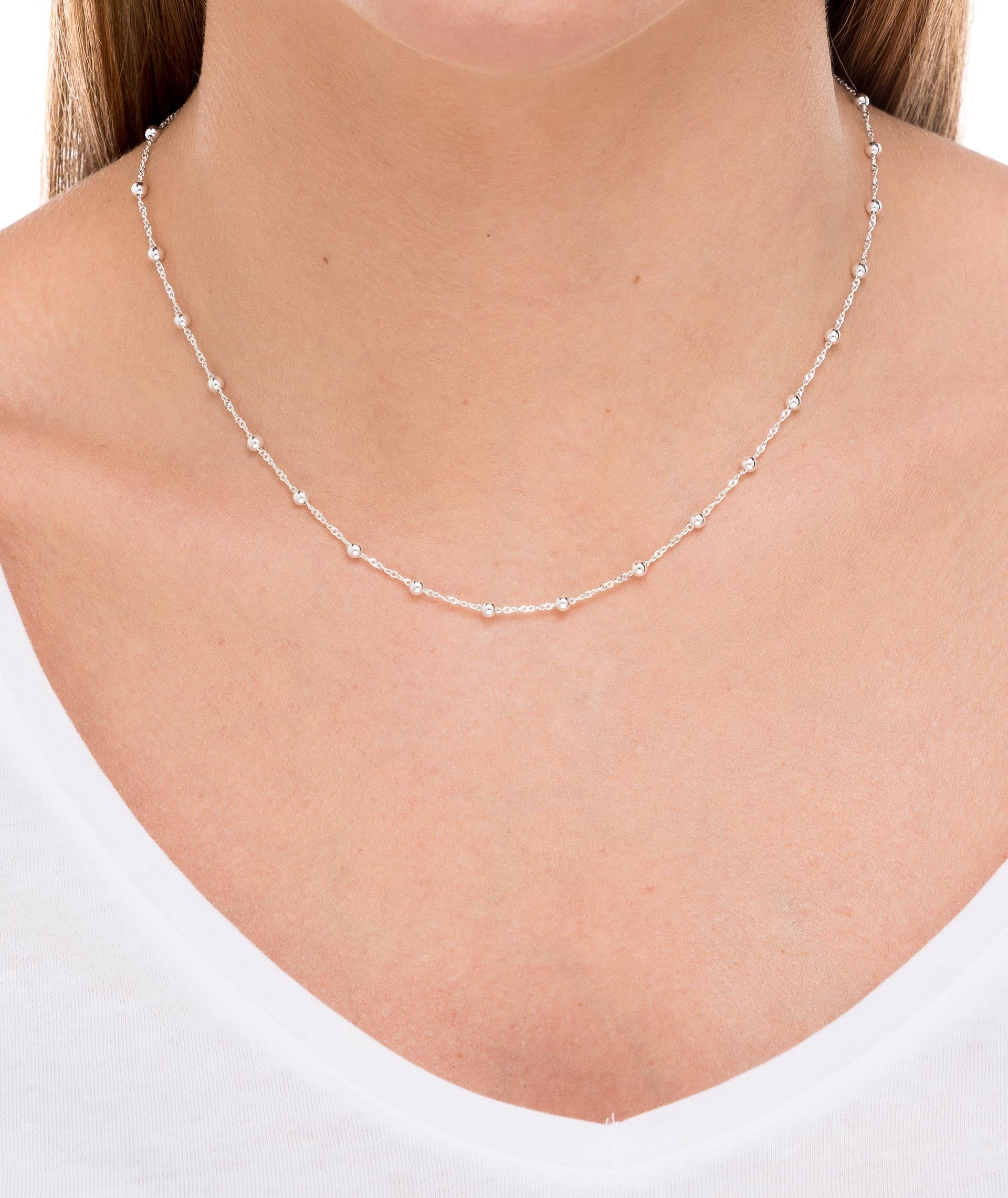 Cadena bolas lisas intercaladas