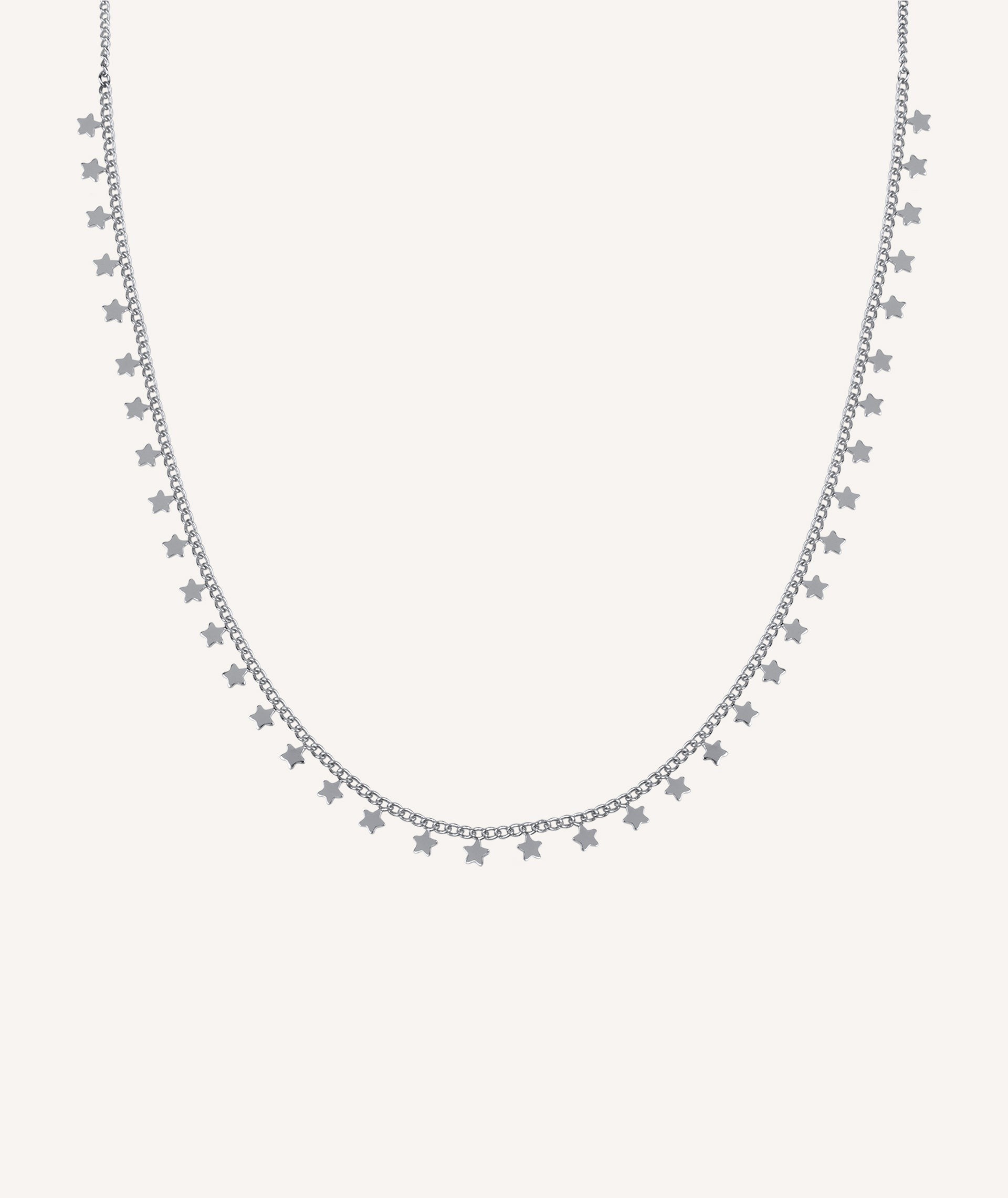 Collar acabado en Plata estrellas colgantes