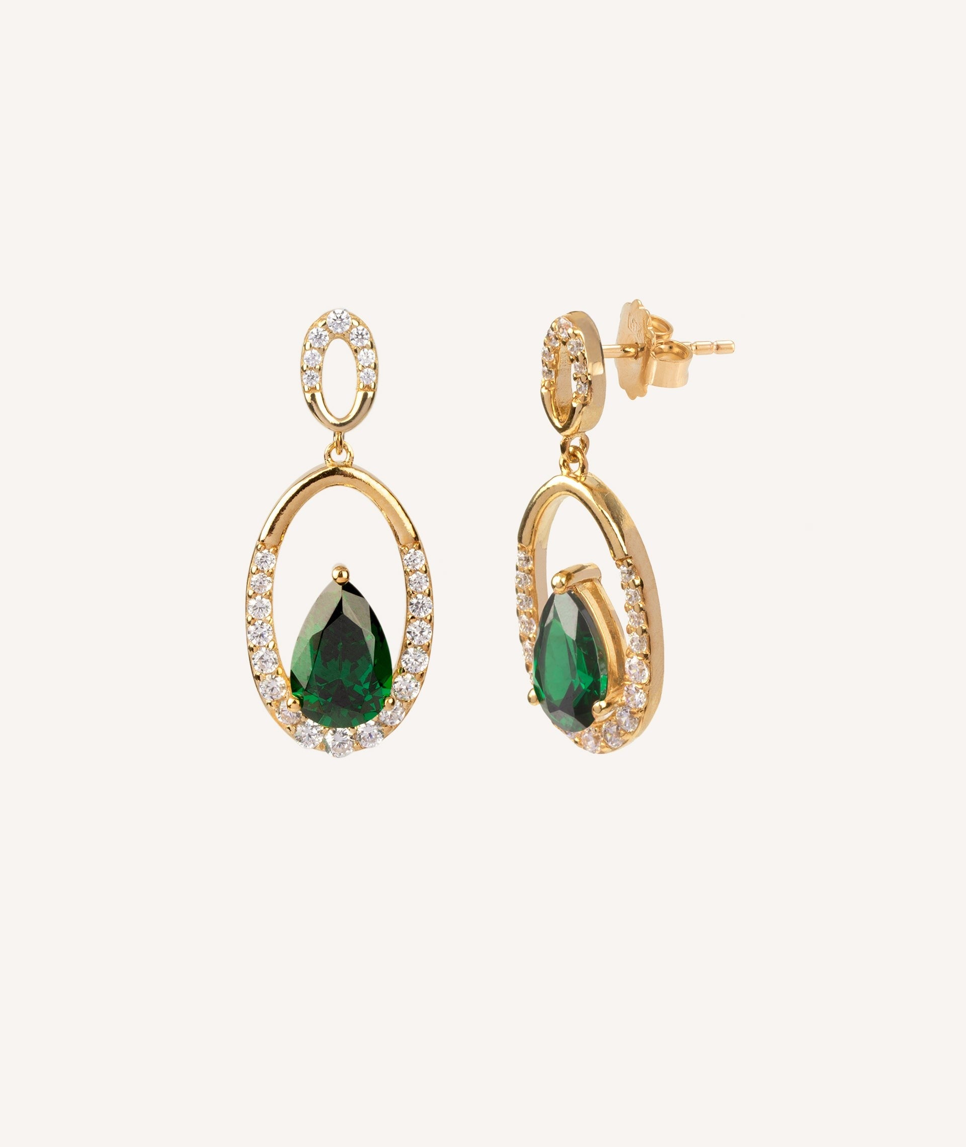 Pendientes Largo Verde