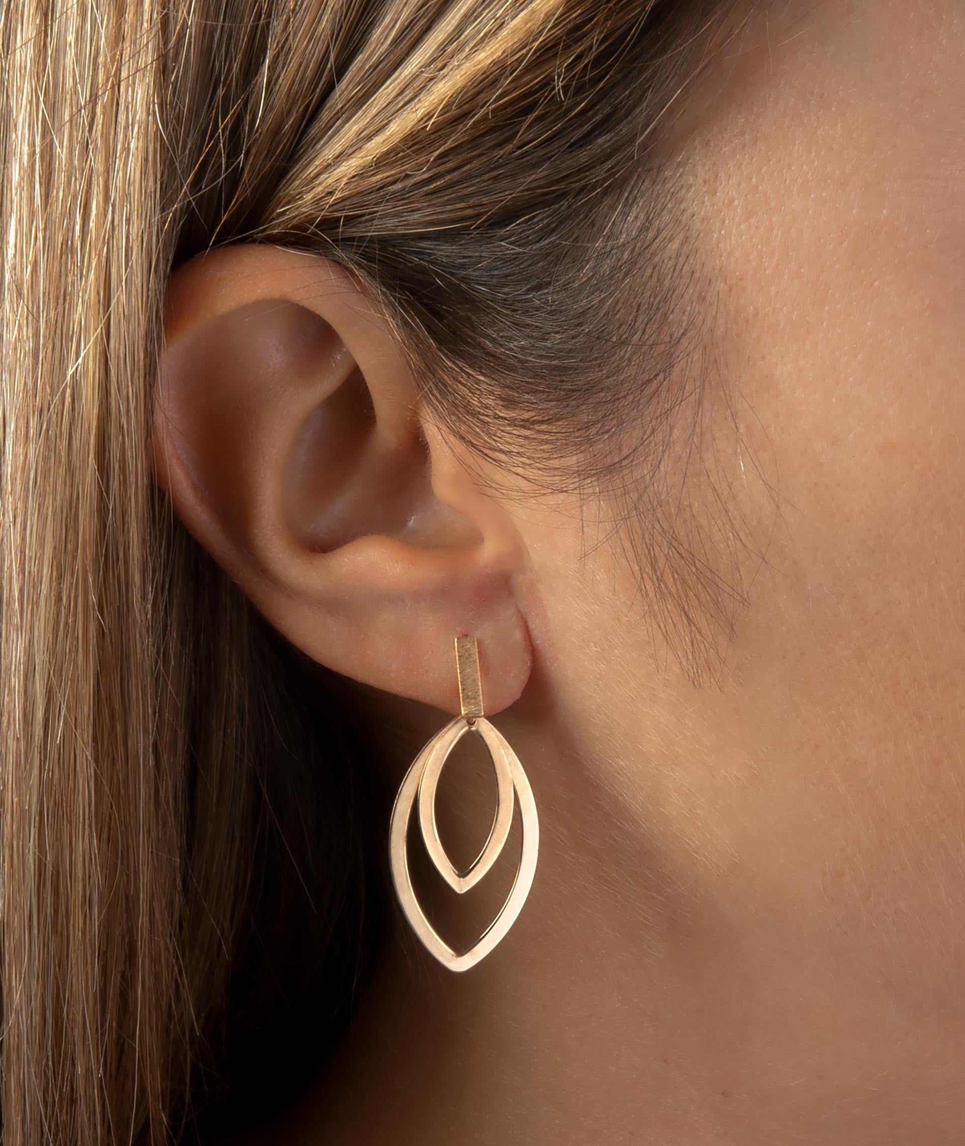 Pendientes largos Brillo Rayado