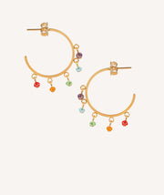 Pendientes Aro colgantes multicolor