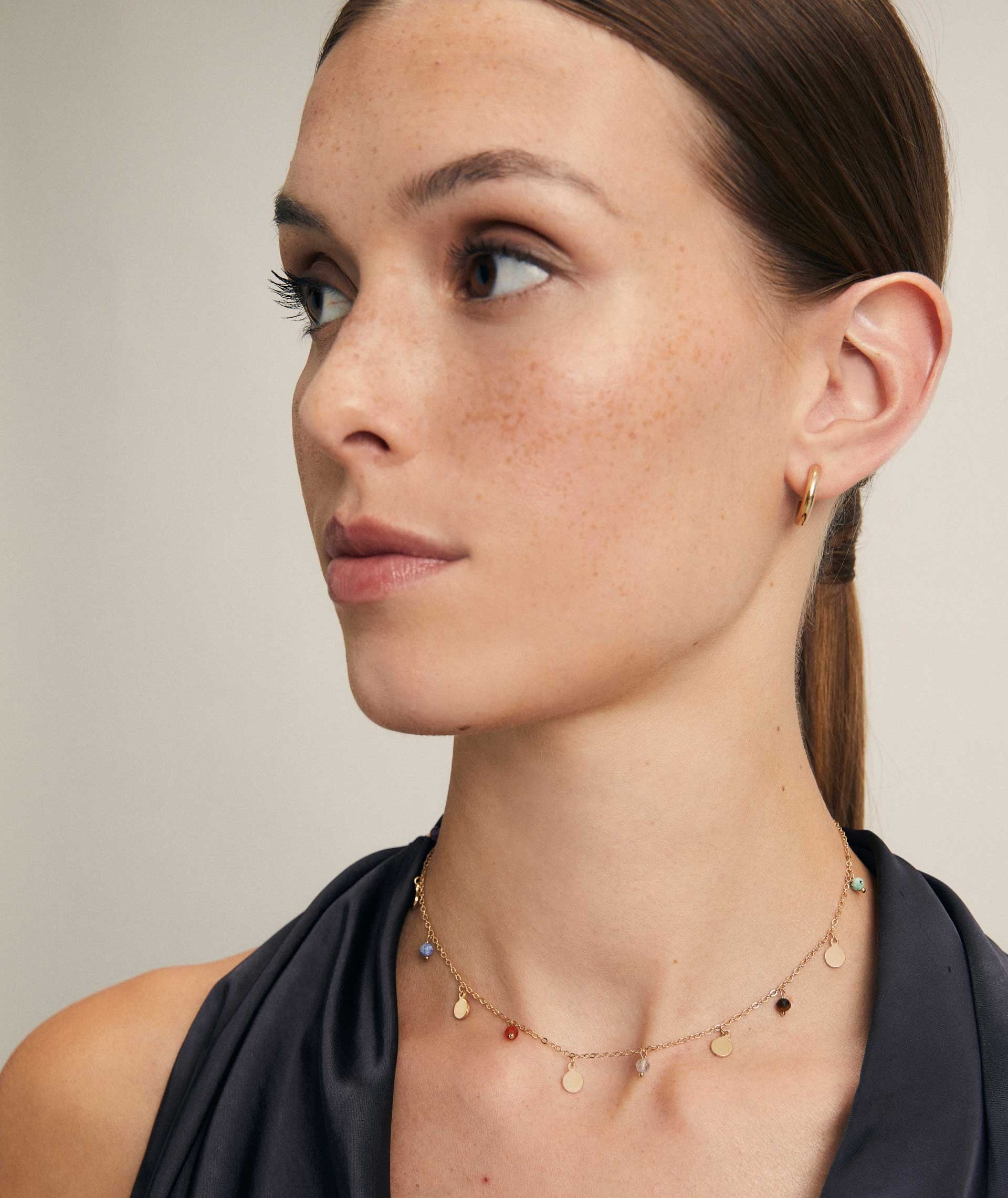 Conjunto Everyday pendientes y collar piedras