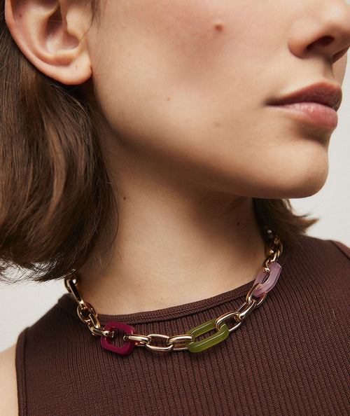 Necklace Gelato Multicolored acetate secundaria