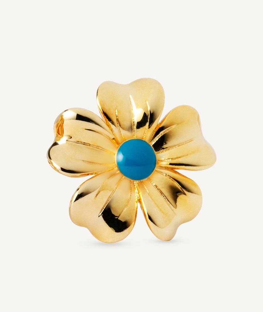 Pendientes Verbena con Esmalte Azul