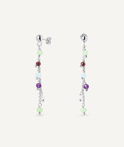 Pendientes Fosquet  chapado Plata de primera Ley piedras naturales