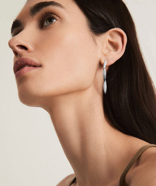 Pendientes Natura hojas texturas secundaria