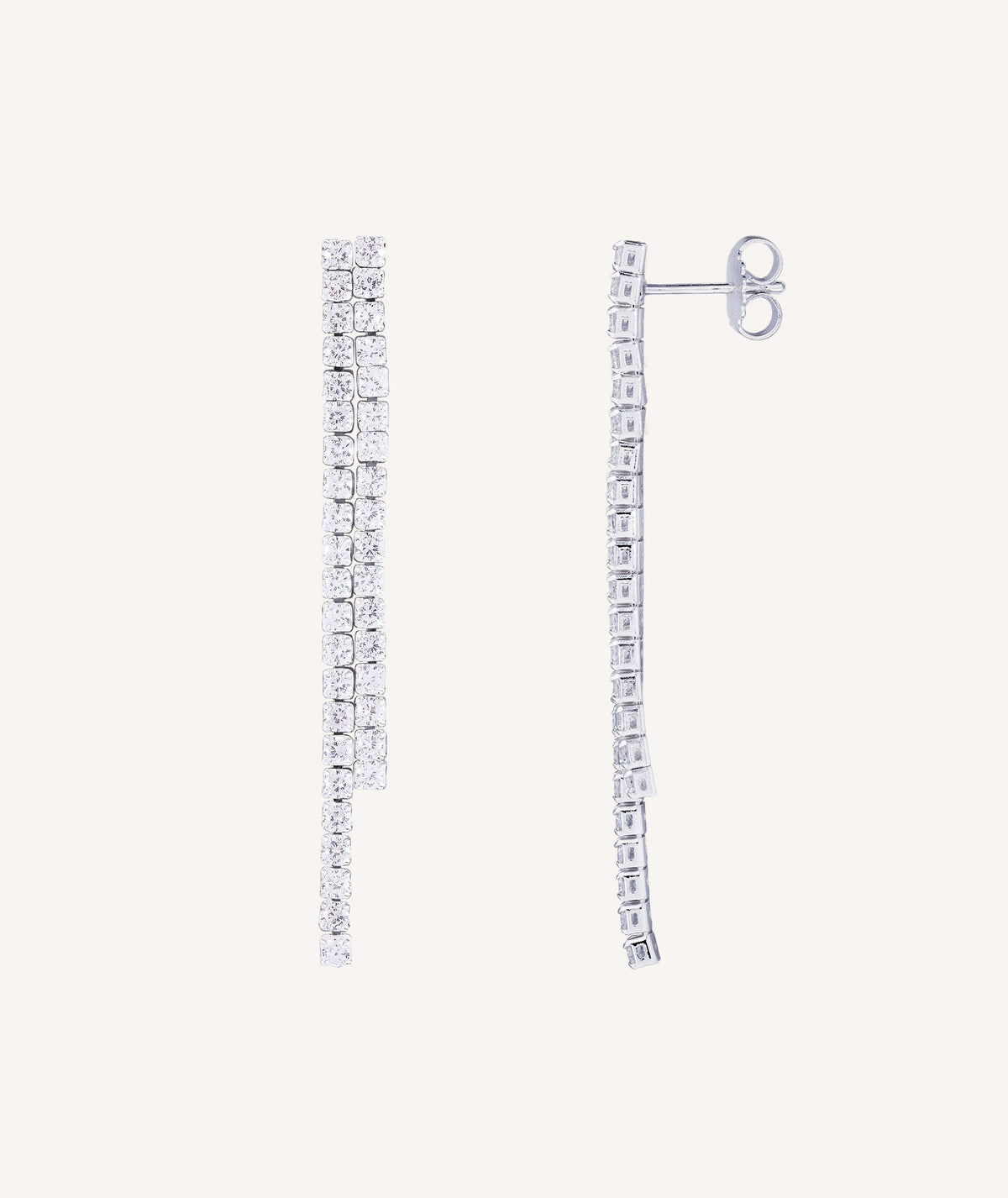 Pendientes largos Lucent  con circonitas