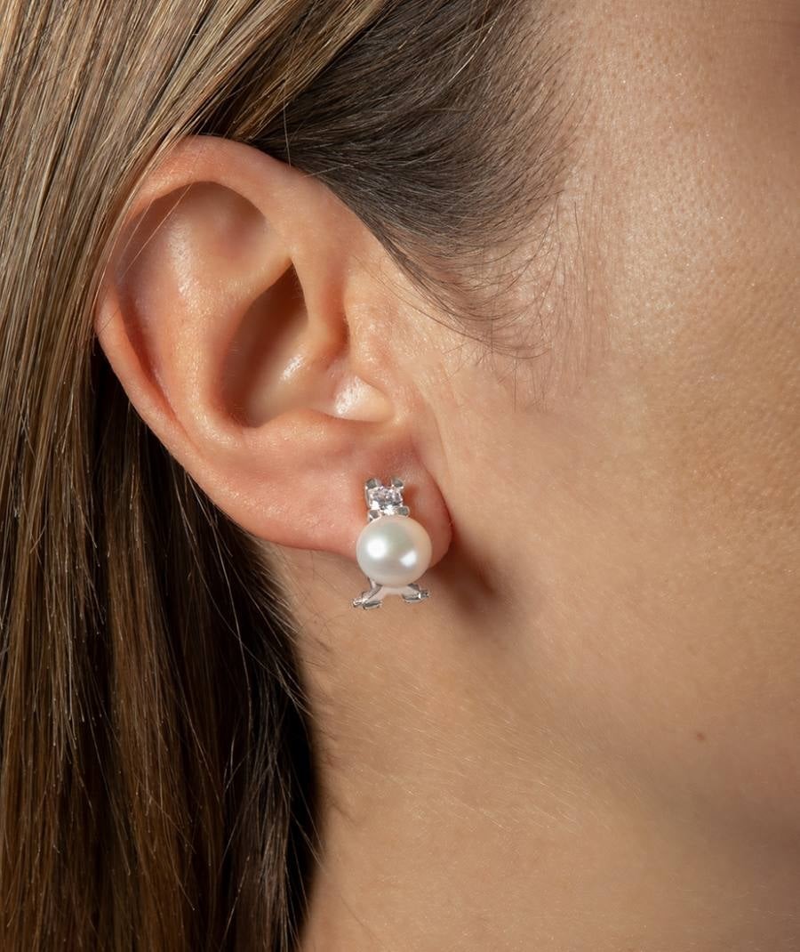Pendientes Perla Circonita