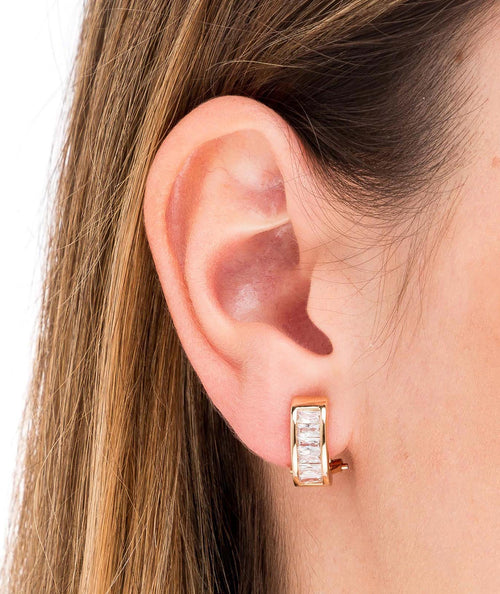 Pendientes Circonitas baguette secundaria