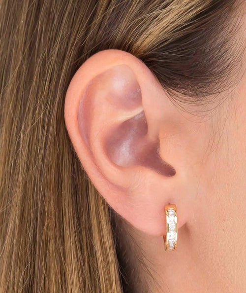 Pendientes Aro circonitas ancho 15X1,5mm secundaria