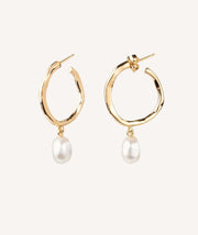 Pendientes Aro Perla 8-9mm