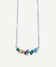 Collar Vivace colección Clasicos Plata Plata de primera Ley circonitas multicolor