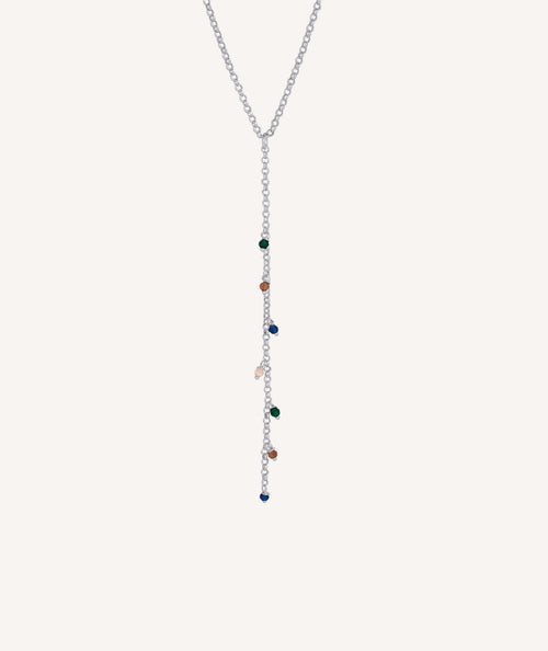 Collar Cherie Plata de Ley 925 cristal multicolor