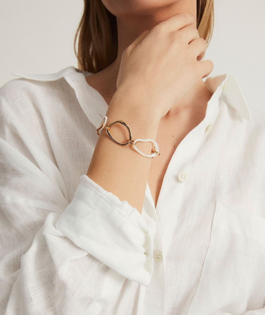 Pulsera Reflexe acetato blanco