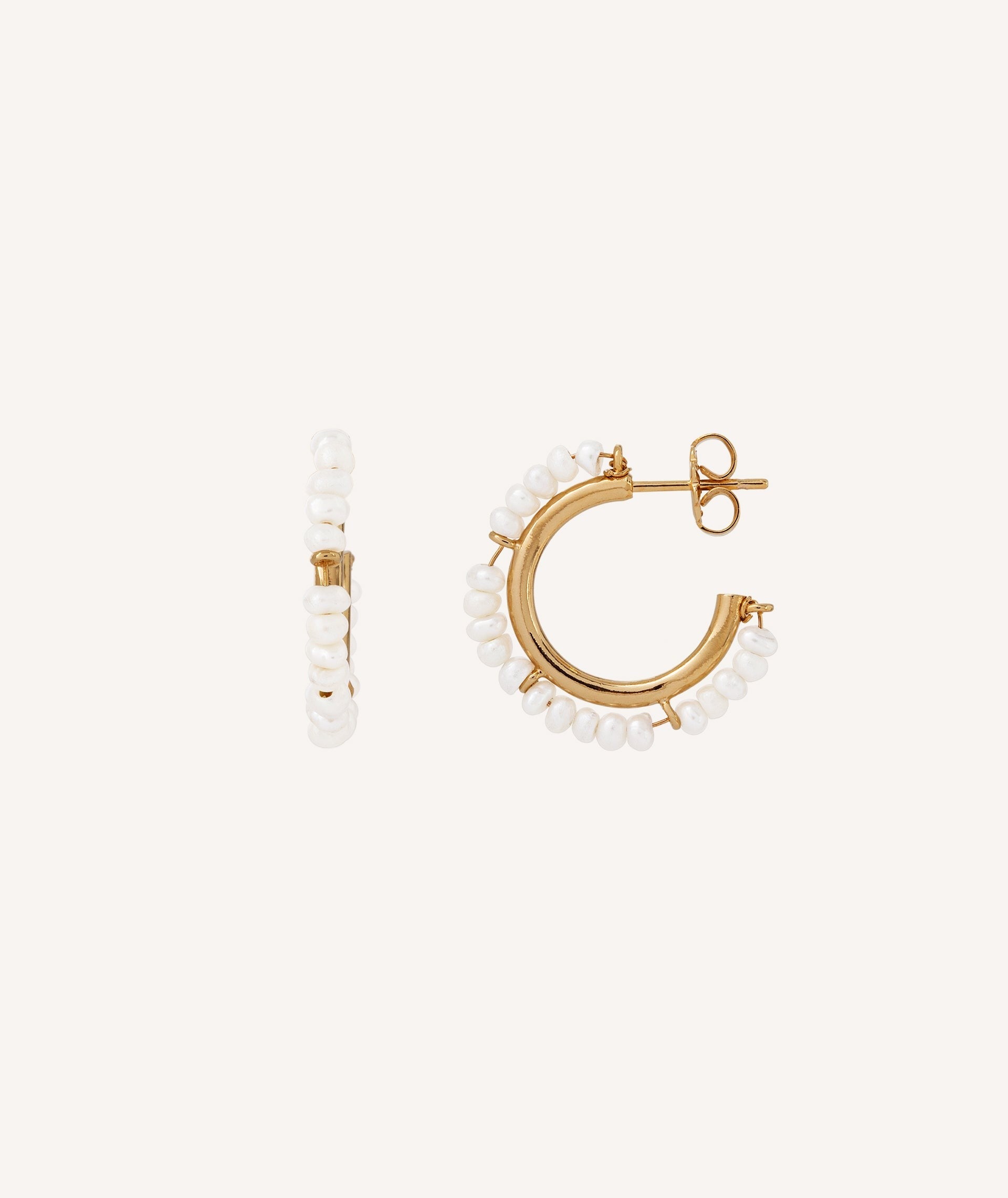 Pendientes Marina aro perlas