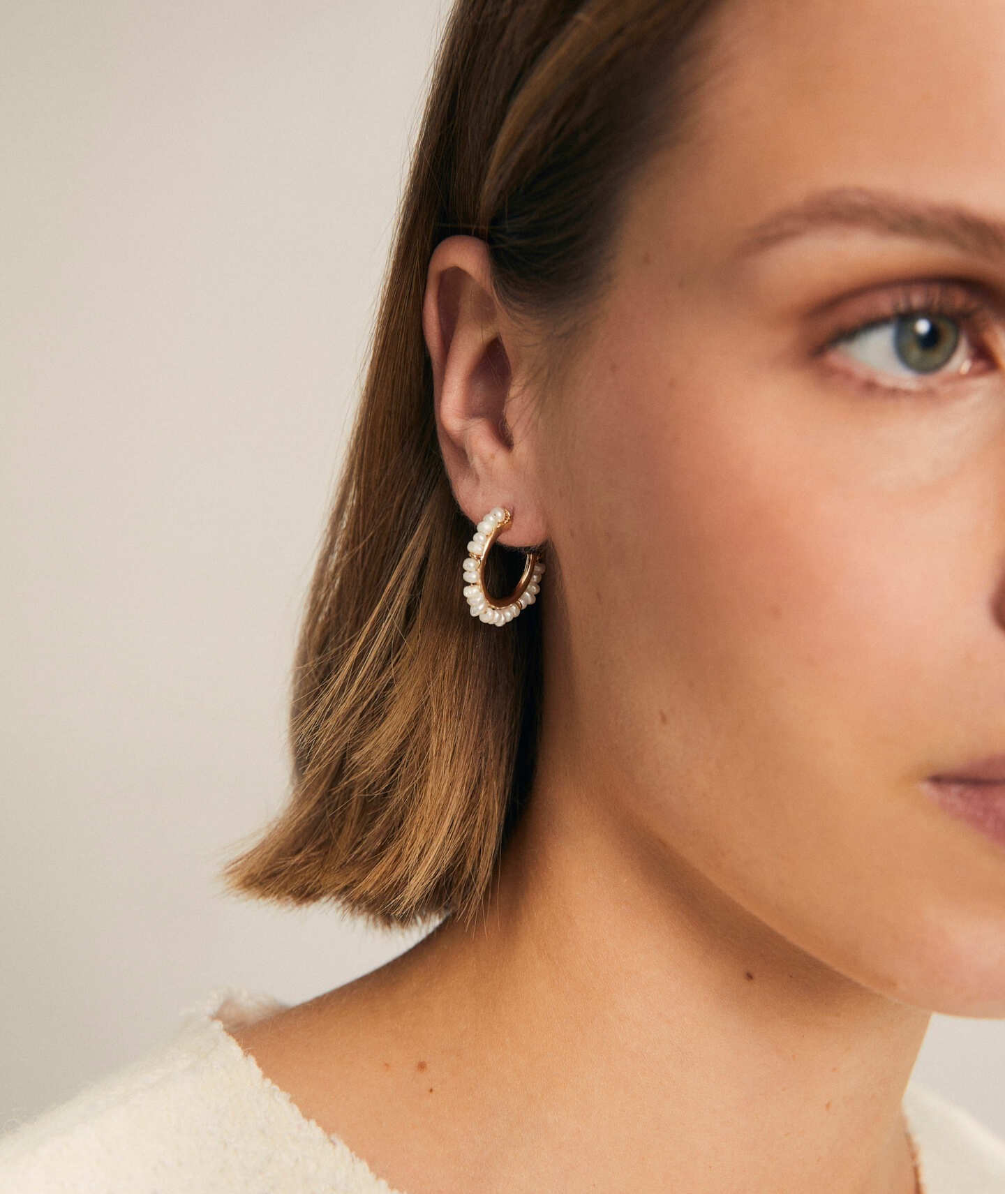 Pendientes Marina aro perlas