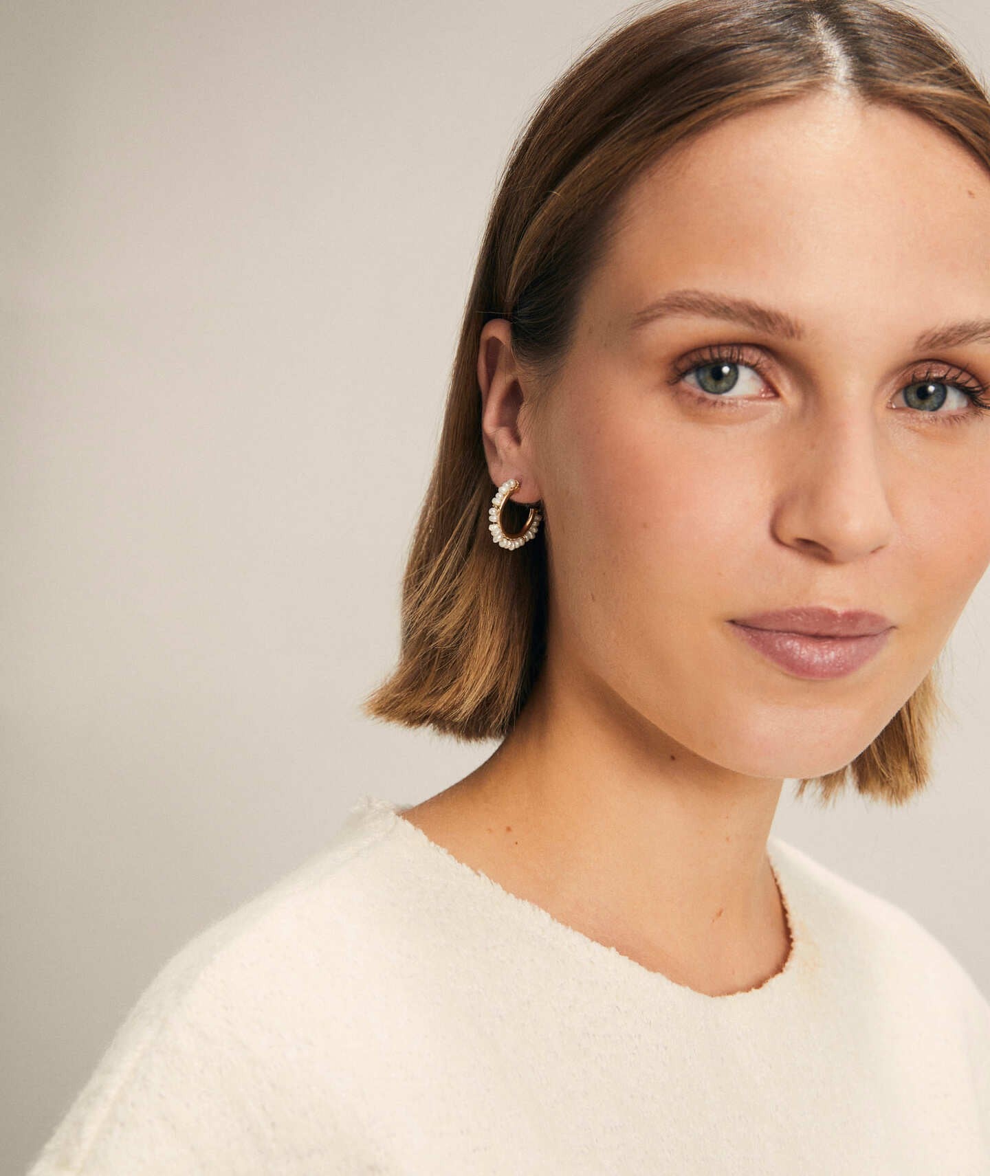 Pendientes Marina aro perlas