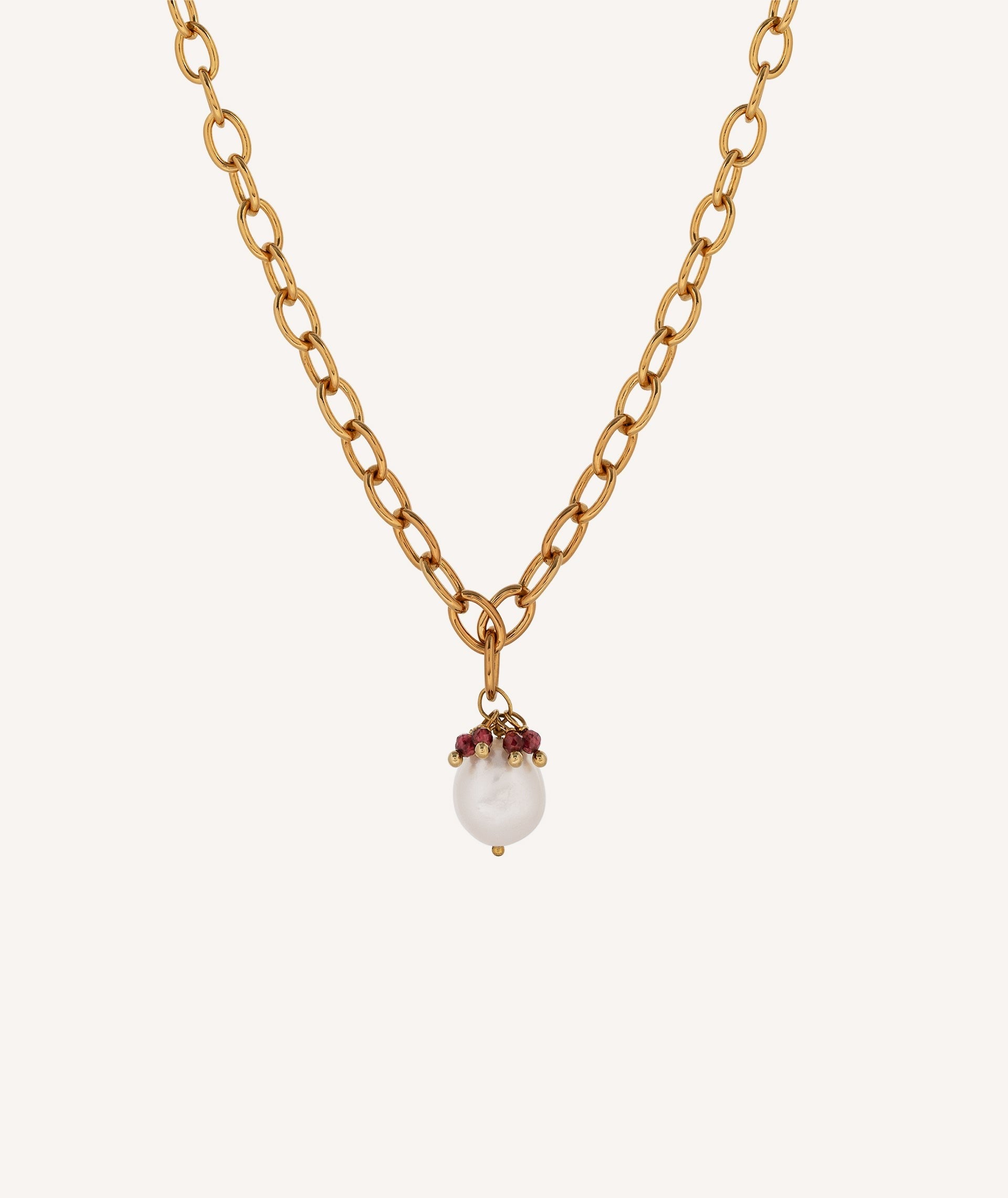 Collar Rose eslabones perla cultivada