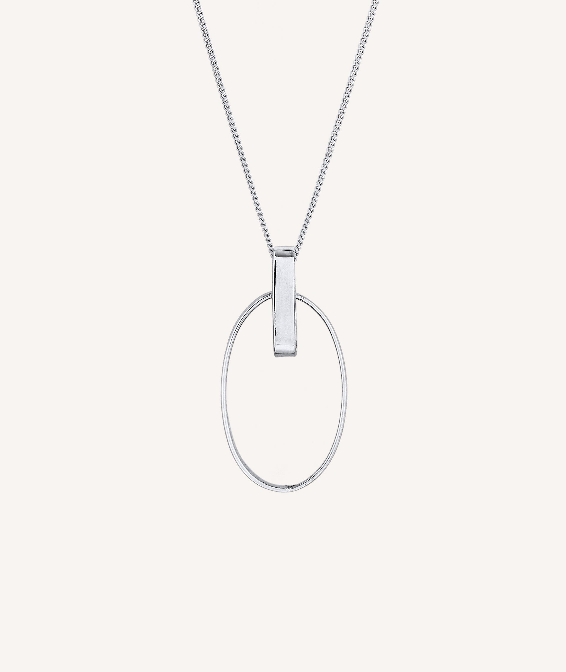 Colgante Donna aro ovalado liso