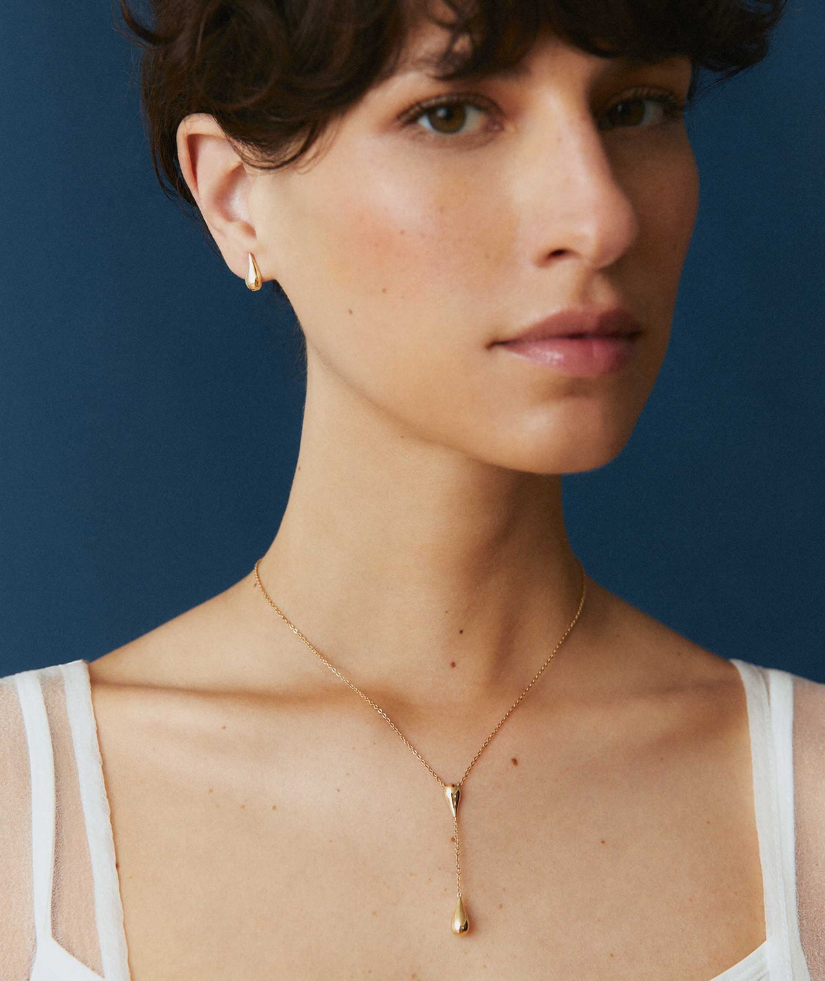 Collar Long Drop péndulo gota