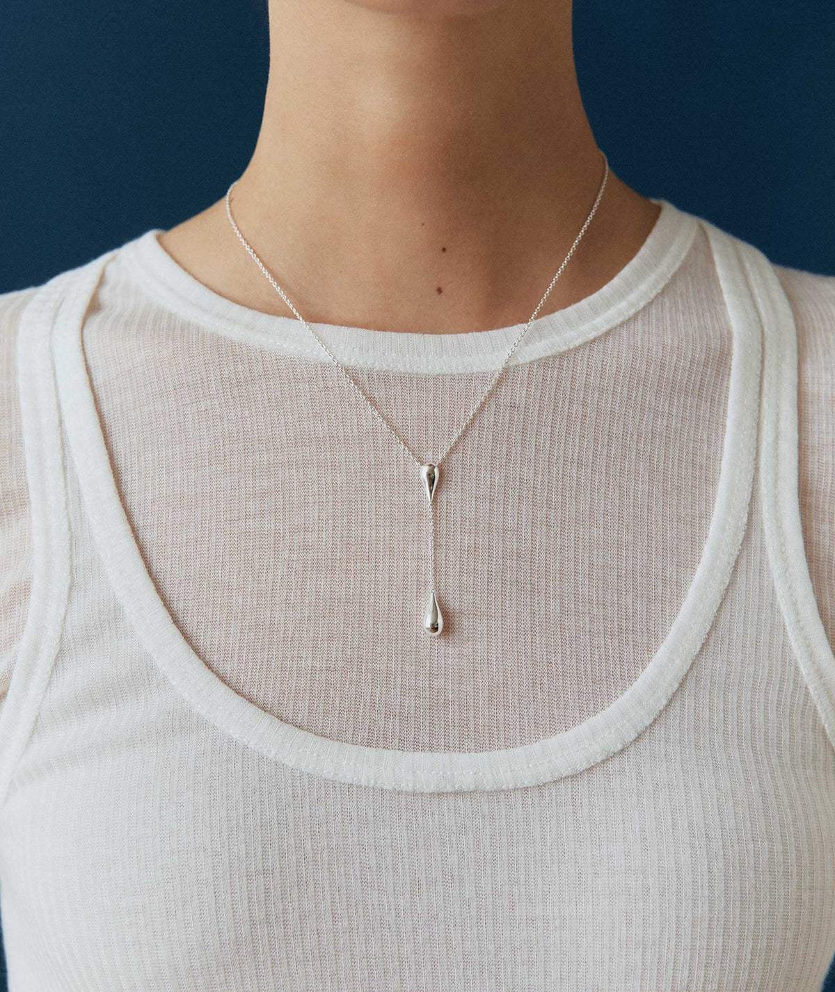 Collar Long Drop péndulo gota