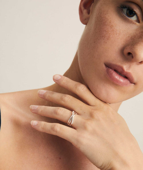 Anillo Jolie tiras con circonitas secundaria