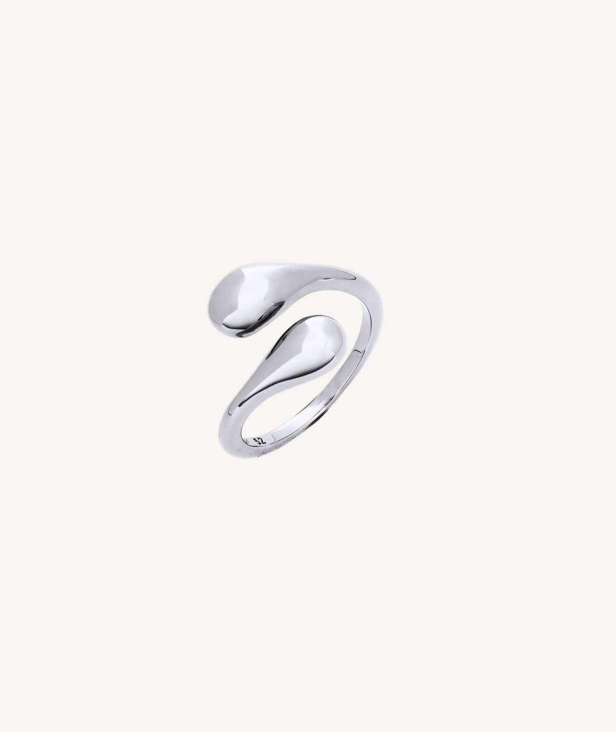 Anillo Drop abierto doble gota