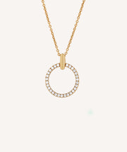 Colgante Matilde Plata de Ley 925 Chapado Oro 18Kt aro circonitas