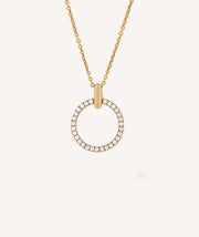 Colgante Matilde Plata de Ley 925 Chapado Oro 18Kt aro circonitas