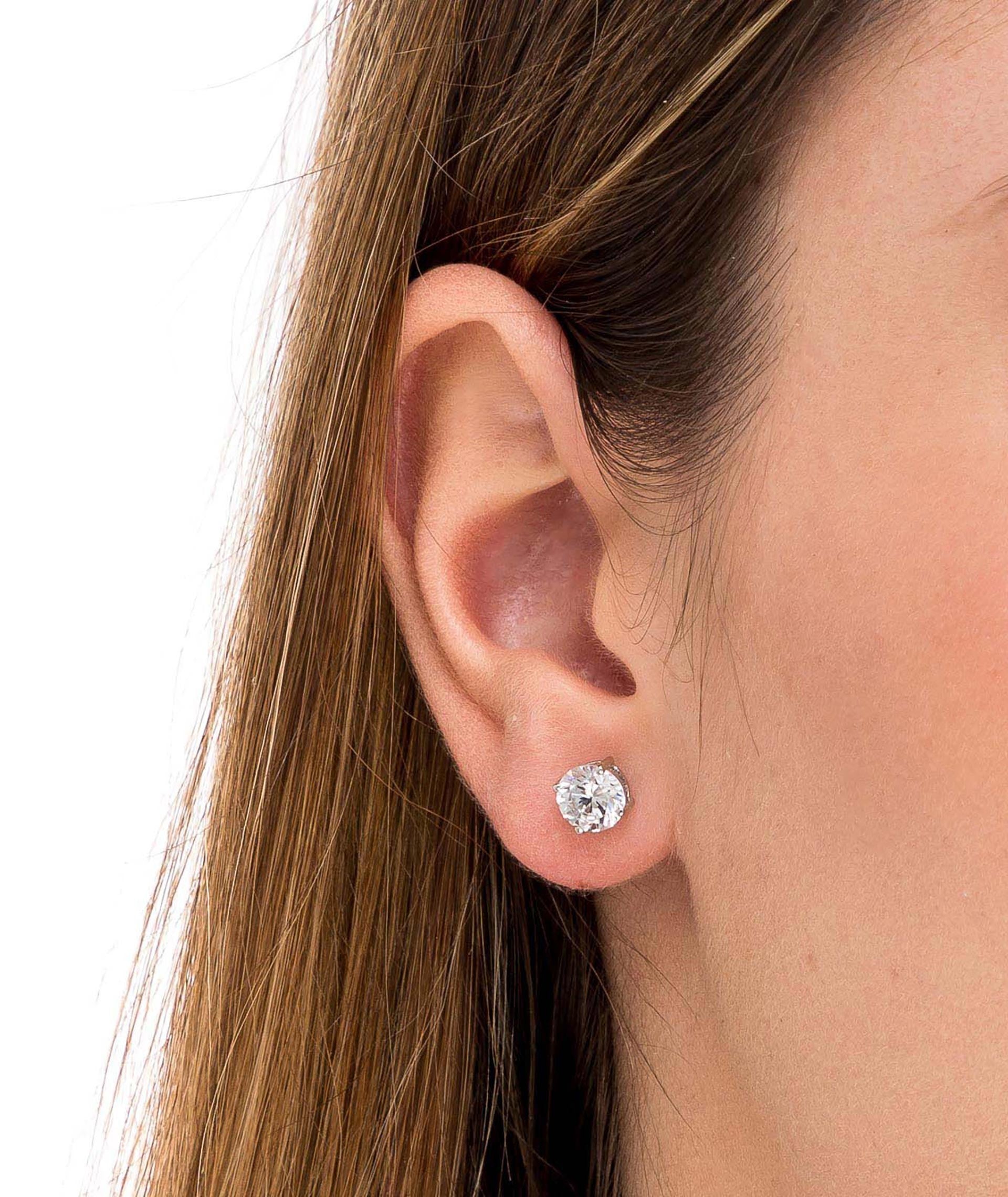 Pendientes Circonitas garras 6,5mm