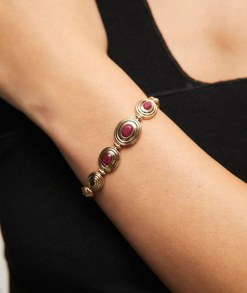 Pulsera Alberta con Ágata Burdeos secundaria