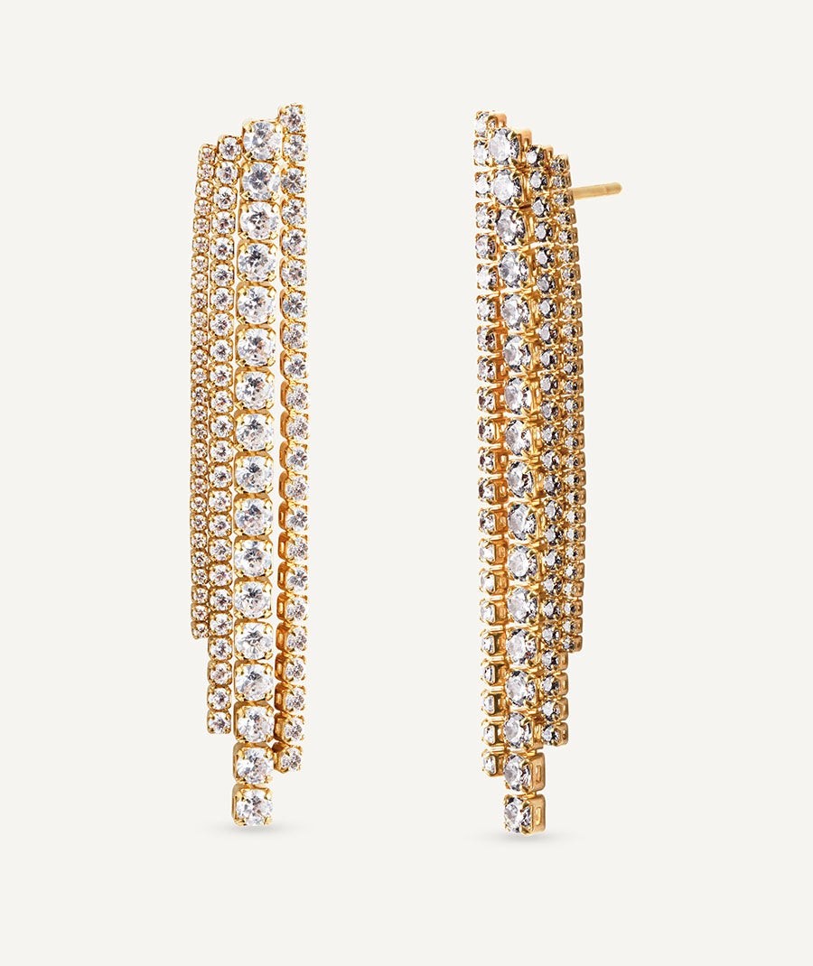 Pendientes Dangle con circonita