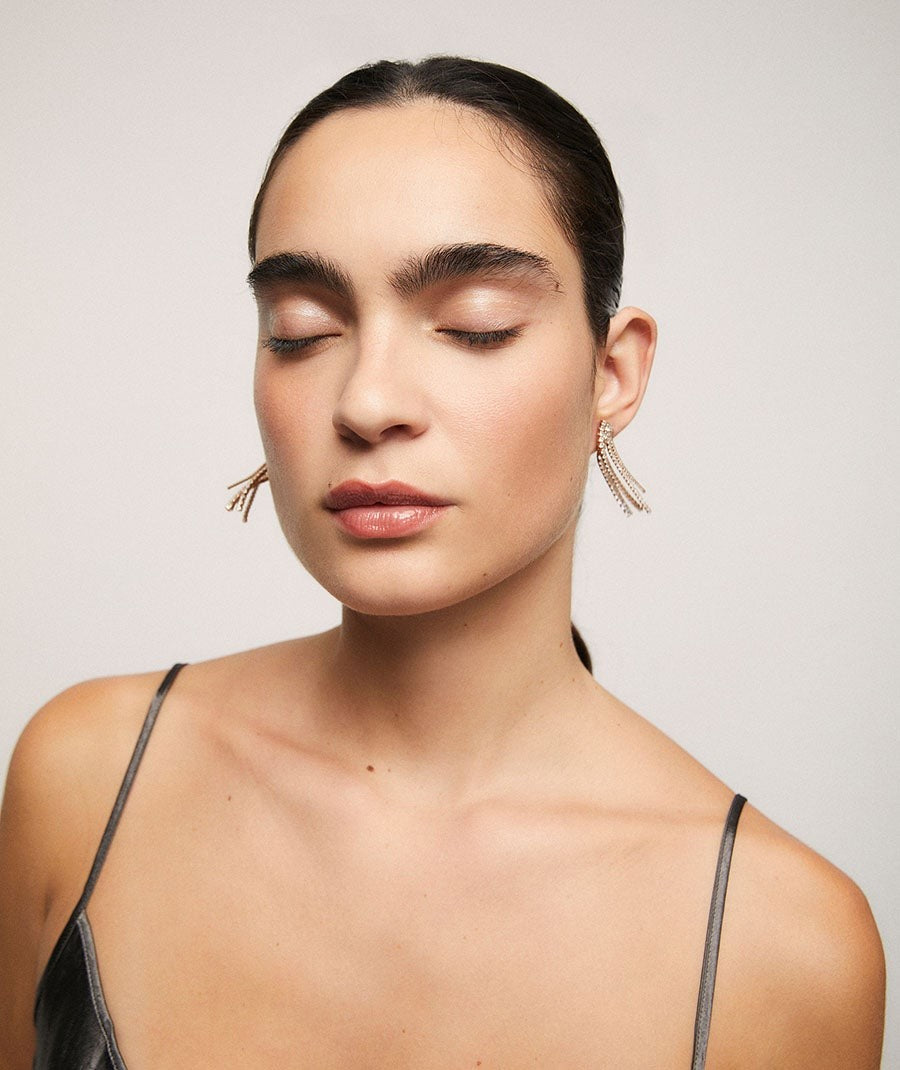 Pendientes Dangle con circonita