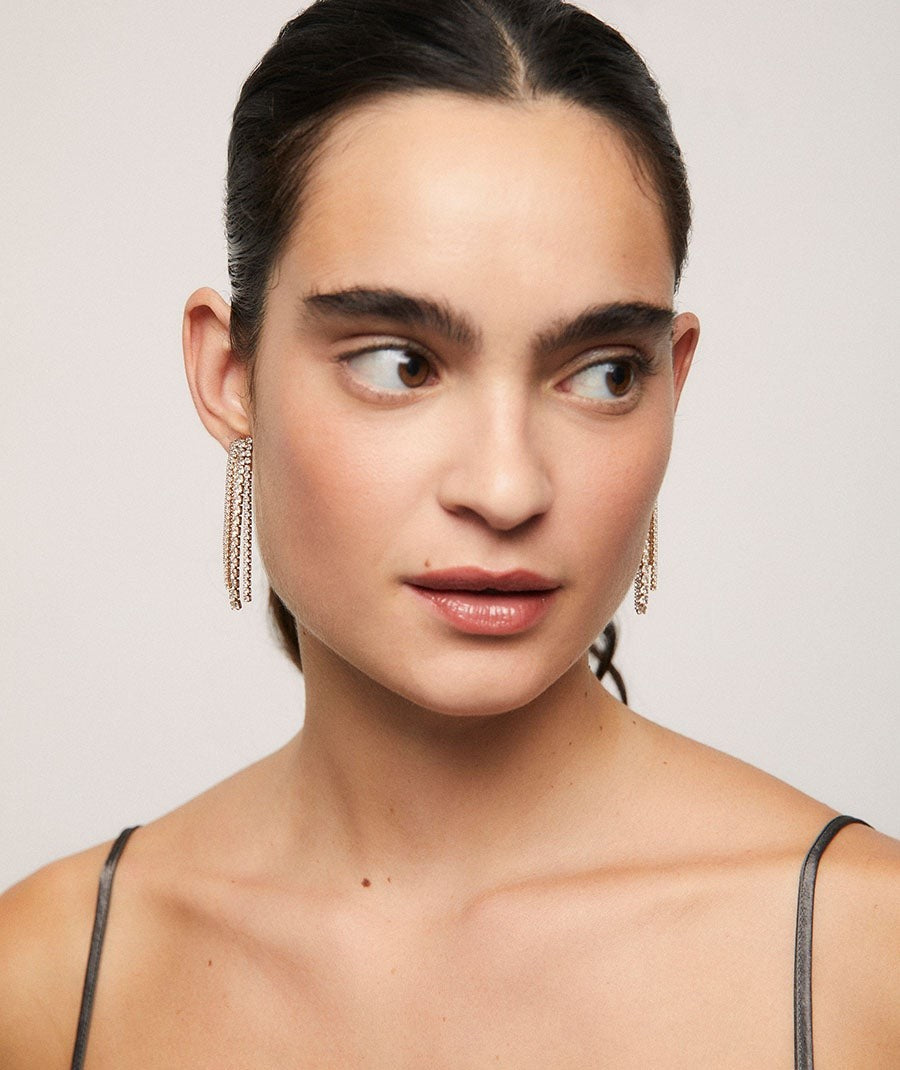 Pendientes Dangle con circonita