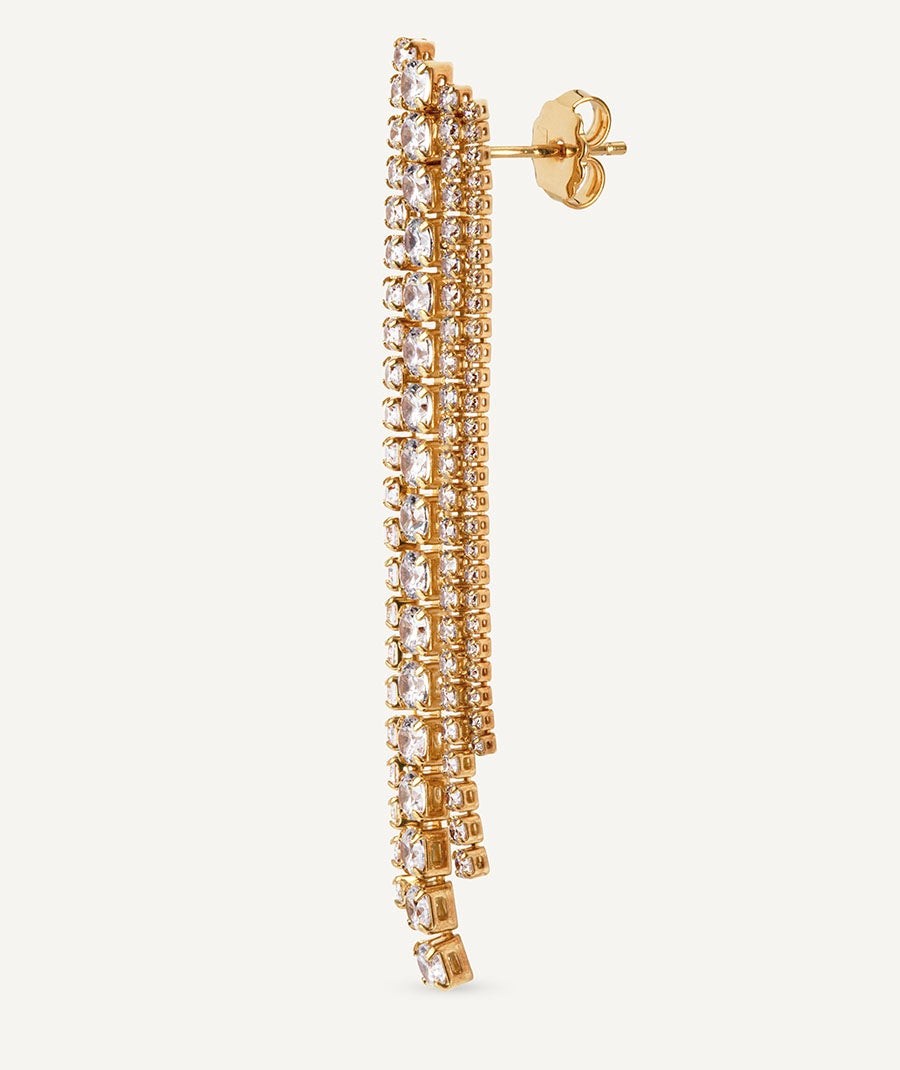 Pendientes Dangle con circonita