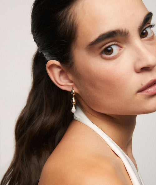 Pendientes Cascade con circonita secundaria