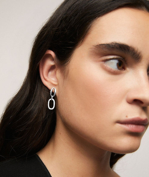 Pendientes Cher con circonita secundaria