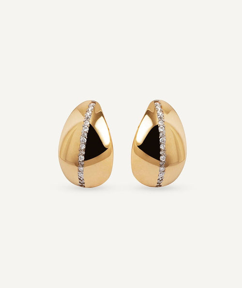 Pendientes de diamantes y oro drop secundaria