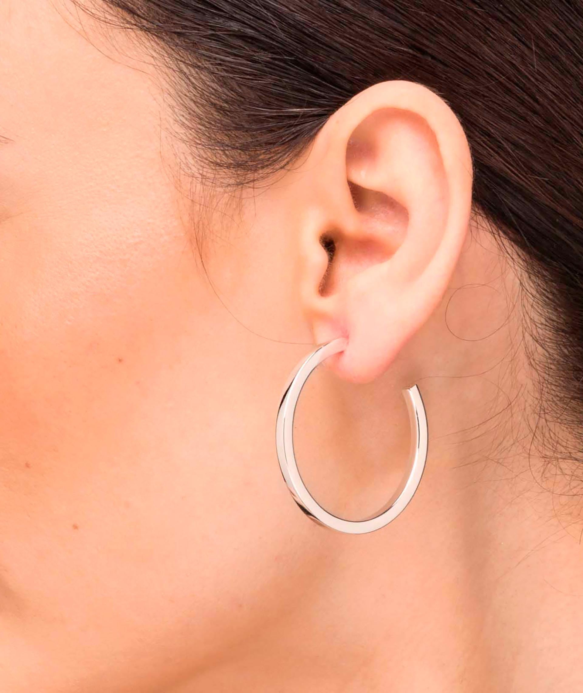 Pendientes medio Aro cuadrado 40X3mm