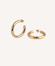 Pendientes medio Aro redondeado 30X3,5mm